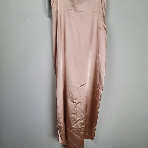 RACHEL Rachel Roy Bree Satin Rushed Wrap Dress - Picture 6 of 16